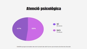 Un 53% de les ganxones víctimes de violència masclista no ha rebut atenció psicològica