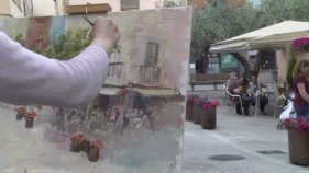 Una vintena d'artistes al Concurs de Pintura Ràpida de Palamós