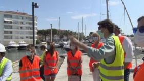 Visita d'obres a l'escullera del Port d'Aro