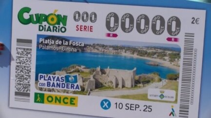 ​La platja de la Fosca de Palamós protagonitza cinc milions de cupons de l'ONCE