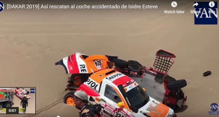 Accident d'Isidre Esteve i Txema Villalobos al Dakar