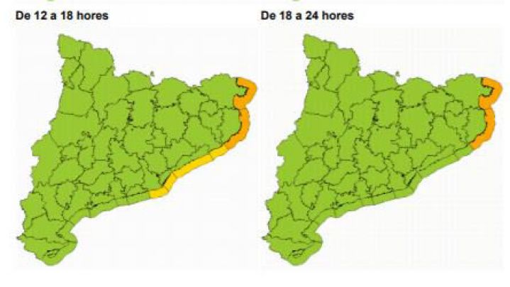 Alerta al Baix Empordà pel fort onatge