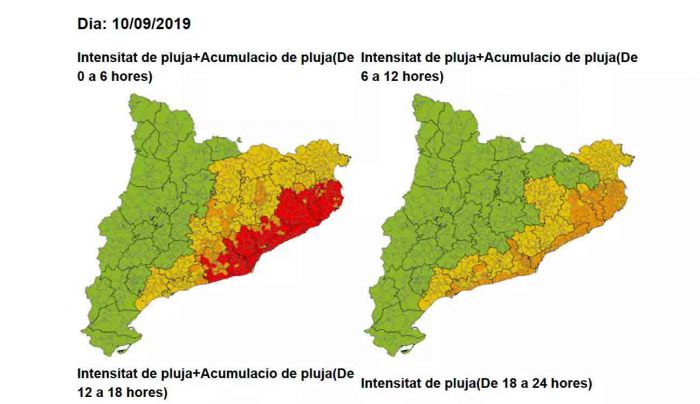 Alerta per intenses pluges amb possibilitat de calamarsa