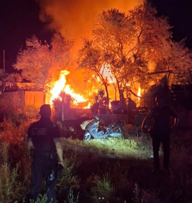 Apagat un incendi a la carretera dels Butans a Sant Feliu