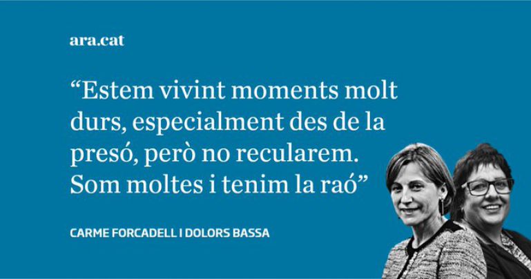 Bassa i Forcadell consideren indestriables les lluites 