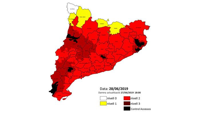 El 15% del país està en risc extrem de patir un incendi