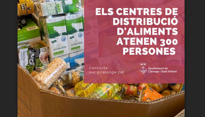 Els Centres de Distribució d'Aliments de Calonge i Sant Antoni reparteixen lots d'aliments