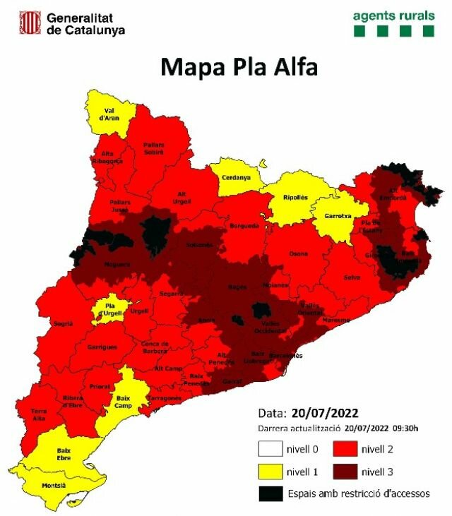 Es manté en alerta el PROCICAT per una nova onada de calor a partir de divendres