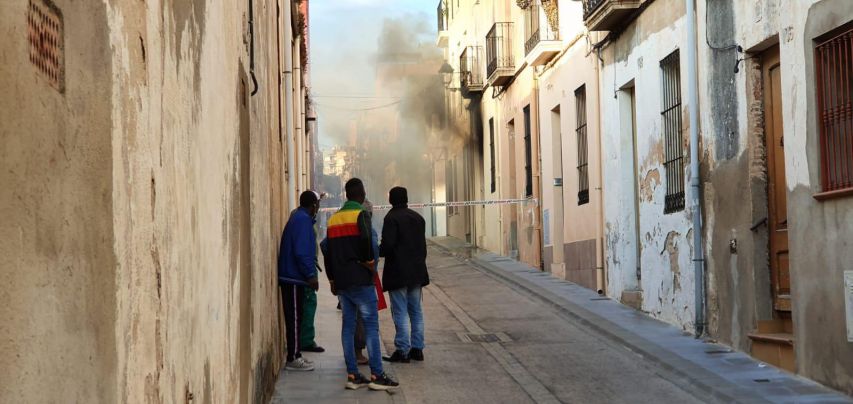 Incendi al Carrer de la Creu de Sant Feliu