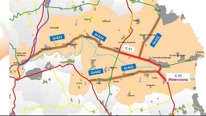 Inversió de 18'5 milions per arranjar 4 carreteres del Baix Ter