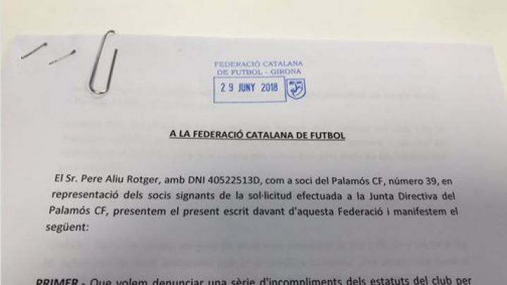 Junts Pel Degà denuncia la Junta del Palamós i aquesta els investiga per 'falsedat'