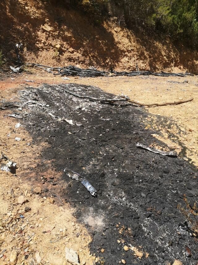 Les Gavarres en perill d'incendi a causa de la sequera i els robatoris de coure