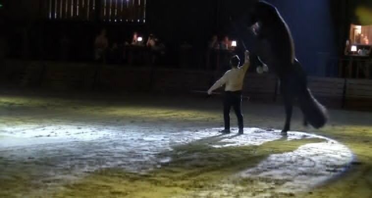Miron Bococi enlluerna La Santa amb el seu espectacle eqüestre