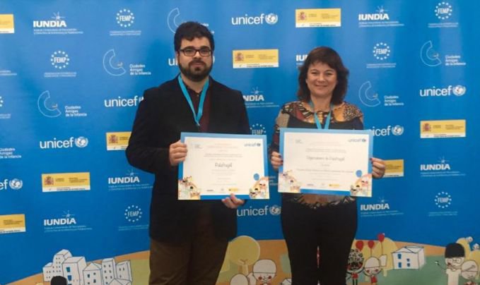 Palafrugell rep el diploma de Bones pràctiques en Drets de la Infància 2018 d'Unicef