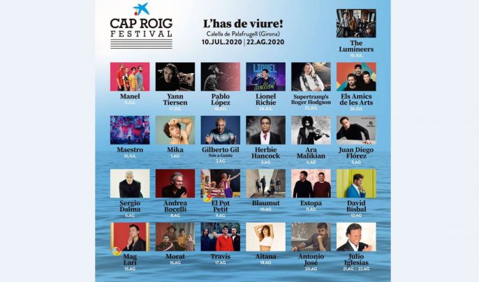 Presentat el cartell del Festival Cap Roig 2020