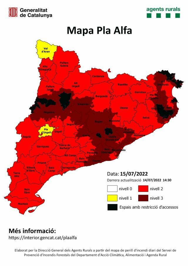 Restriccions a 24 municipis del Baix Empordà per l'onada de calor