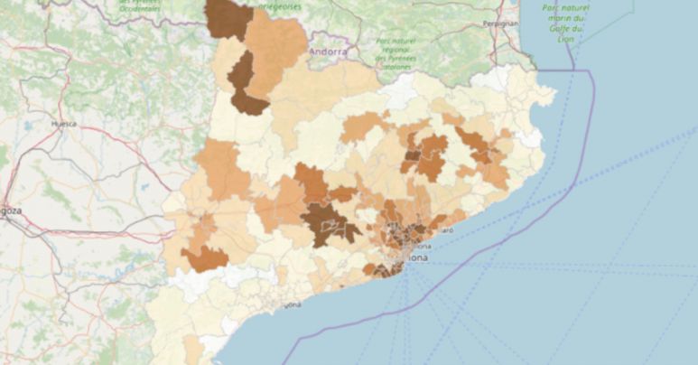 Salut posa en marxa un mapa interactiu amb l'evolució del coronavirus a Catalunya