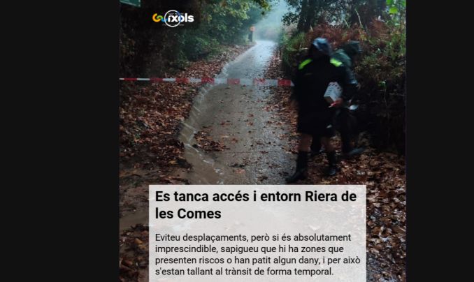 Sant Feliu de Guíxols talla diversos carrers i accessos per les fortes pluges