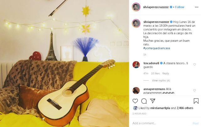 Sílvia Pérez Cruz oferirà un concert 'Jo em quedo a casa' a Instagram a les 19.30h